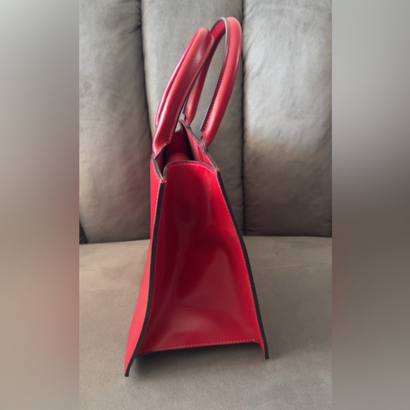 Valentino by Mario Valentino Red Leather Tote Bag - Picture 5 of 11